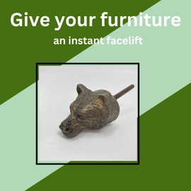 Vintage Antique Iron Bronze Handmade Metal Animal Cupboard Door Knobs, Drawer Pulls Cabinet Door Handles (7. Bear Head)