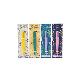 CGB Giftware | Set of 4 2-in-1 Brow Tools | Eyebrow Tweezers | Beauty Accessory | Yellow Green Pink Purple | The Beekeeper | GB06914