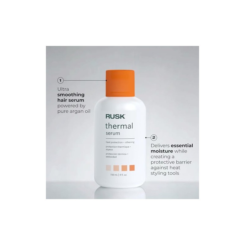 RUSK Designer Collection Thermal Serum with Argan Oil, 4.2 fl.