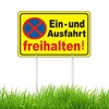 Felexdo Einfahrt Freihalten Sign with Posts, 30 x 20 cm