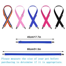 mifengda 5pcs Dog Suspenders Diapers Suspenders Female Male Adjustable Pet Diapers Keeper for Dog Diapers Pet Clothes Small Dogs (Mixed)