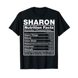 Sharon Nutrition Facts T-Shirt Sharon Name Birthday Shirt T-Shirt