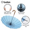 SoulRain 16 Ribs 48" Stick Umbrella Auto Open Solid Color