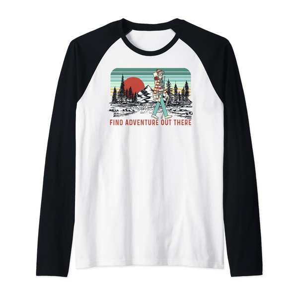 Where's Waldo Find Adventure Out There Raglan Baseball Tee