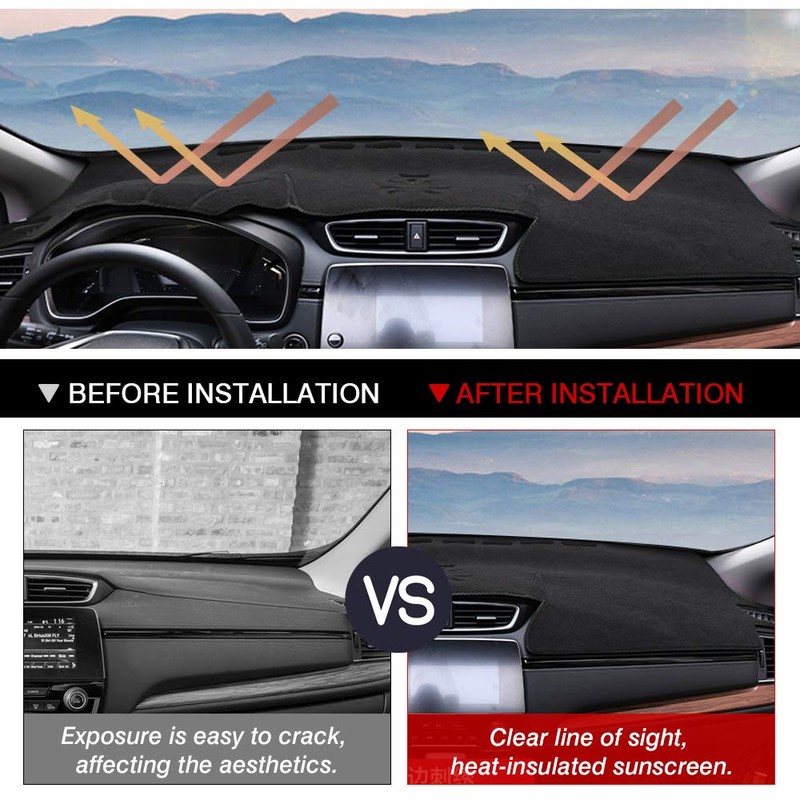 Cartist Suede Dash Mat Cover for Honda CR-V CRV 2017-2022