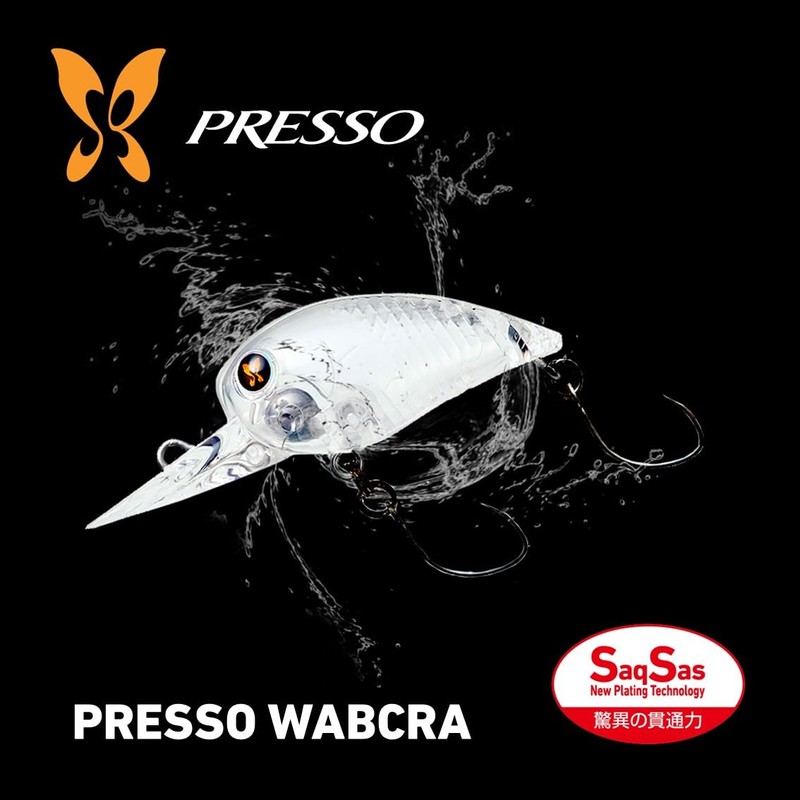 DAIWA Presso Wabukura Crank/Lure, 30MR Sesame Salt Red Glow