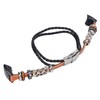 Retro Sports Watch Band Metal Beads Leather Wrist Watch Strap