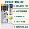 20 Pcs Secondary School Stationery Set – Pencil Case with