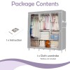 Design New Portable Closet Wardrobe Clothes Rack Storage Organizer Shelf