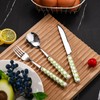 Koythin 3-Piece Cutlery Set, Stainless Steel Flatware Sets with Green