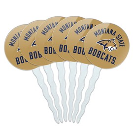 Montana State University Bobcats Cupcake Picks Toppers Decoration Set of 6