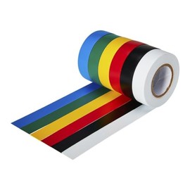 MOLLIFII 1/2 in. x 20 ft. Multiple Color Electrical Tape, 6-Piece, Mfr: 59743-A