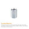 sourcing map 5pcs M5x8x12mm Coupling Nuts - Galvanized Carbon Steel