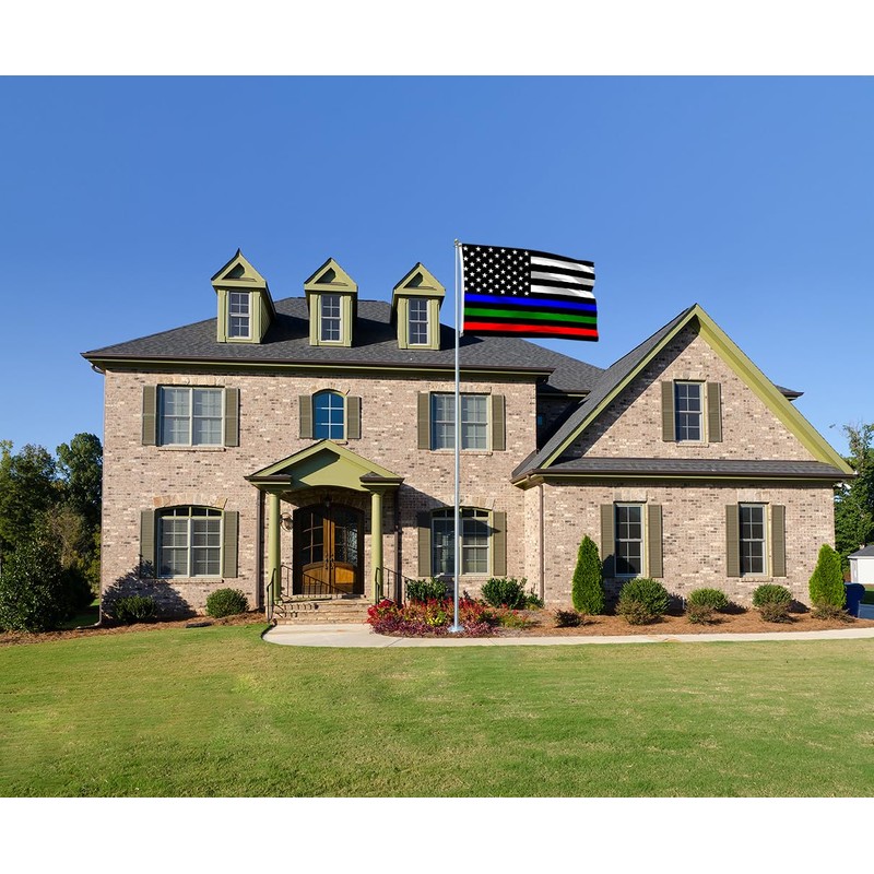 Double Sided Thin Blue Red Green Line Flag 3x5FT Police