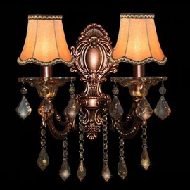Fuloon Modern European Style Clip On Droplight Wall Lamp Candle Chandelier Lamp Shade 6 pcs Set (Coffee)