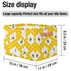 Cute Yellow Honey Bee Storage Basket Bin Geometric Honeycomb Collapsible