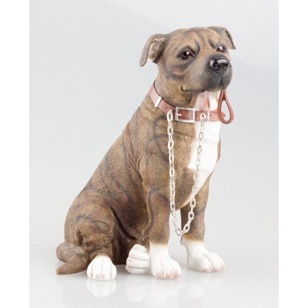 Brown Staffordshire Bull Terrier Dog Ornament - Walkies Range Of