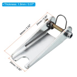 PATIKIL 64 mm Pack of 2 Hook Safety Lock Metal Pendant Coupling Receiver Replacement for Clevis Hook System Silver