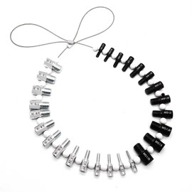 Nut & Bolt Thread Checker (Inch & Metric) - 26 Male/Female Gauges Measuring Tool for Imperial and Metric Nuts,14 Inch & 12 Metric