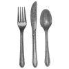 Creative Converting Glitz Glittering Silver Plastic 24 Pc Asst Cutlery