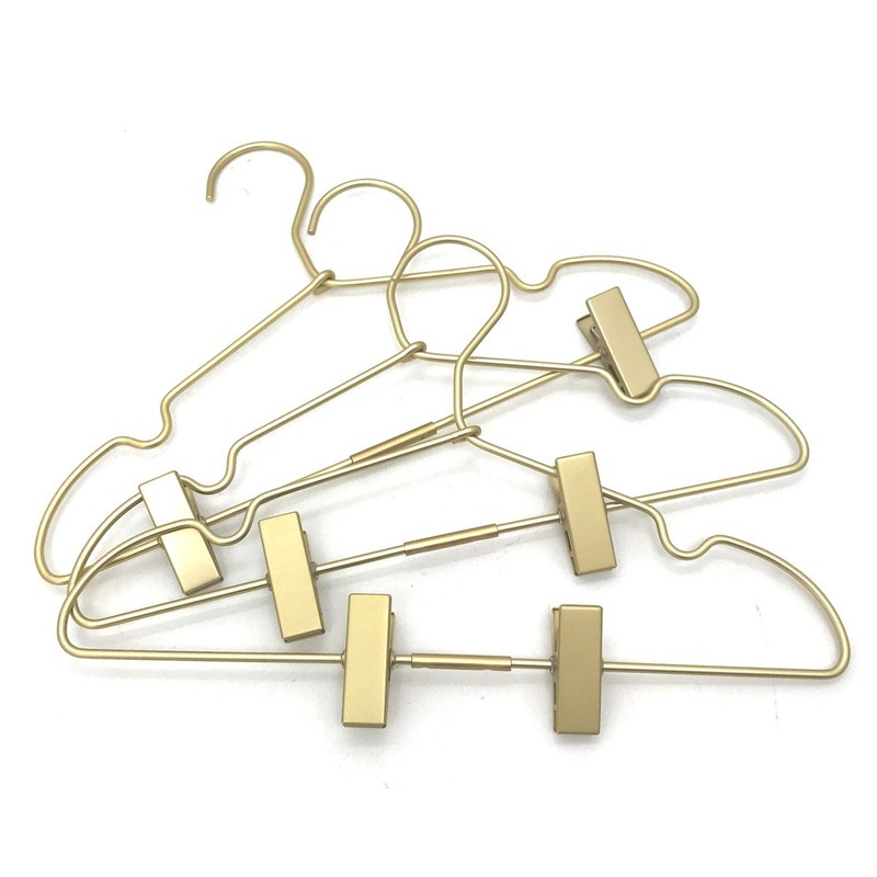 Koobay 12.6" Children Gold Clothes Hangers with Clips,10 Pack,Newborn Kids