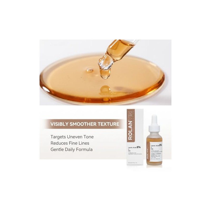 ROLANYIN Lactic Acid 5% + HA Exfoliator Serum