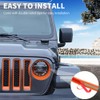 MAXDOM Grille Inserts Headlight Covers Set Fits for Jeep (2018-2023)