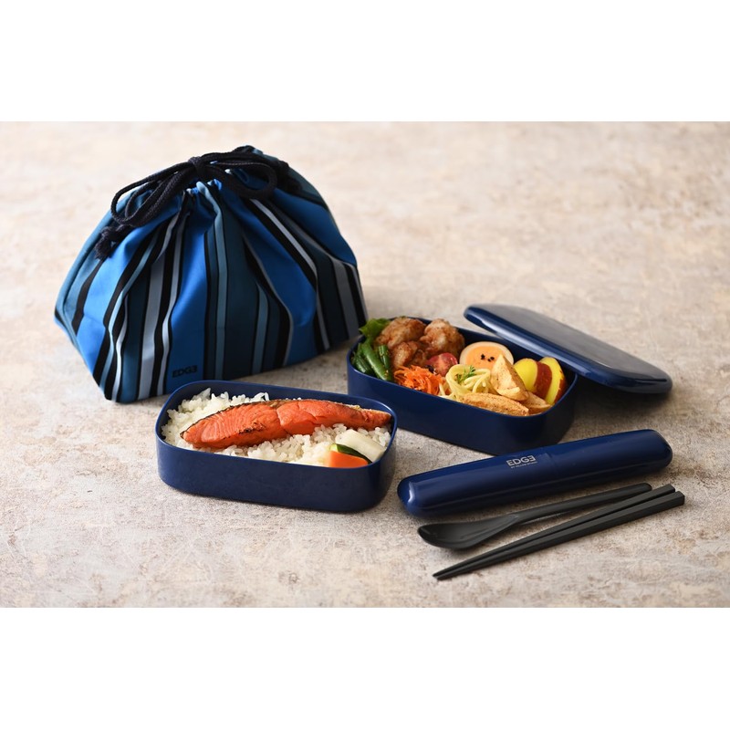 25EDGE Oval 2-Tier Lunch 27.6 fl oz (800 ml), White