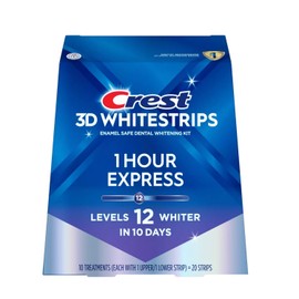 Crest 3D White 1 Hour Express Dental Whitening Kit with 7 Treatments, 8 treatments
