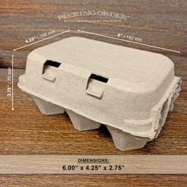 6-Egg Paper Egg Cartons - 24 Pack
