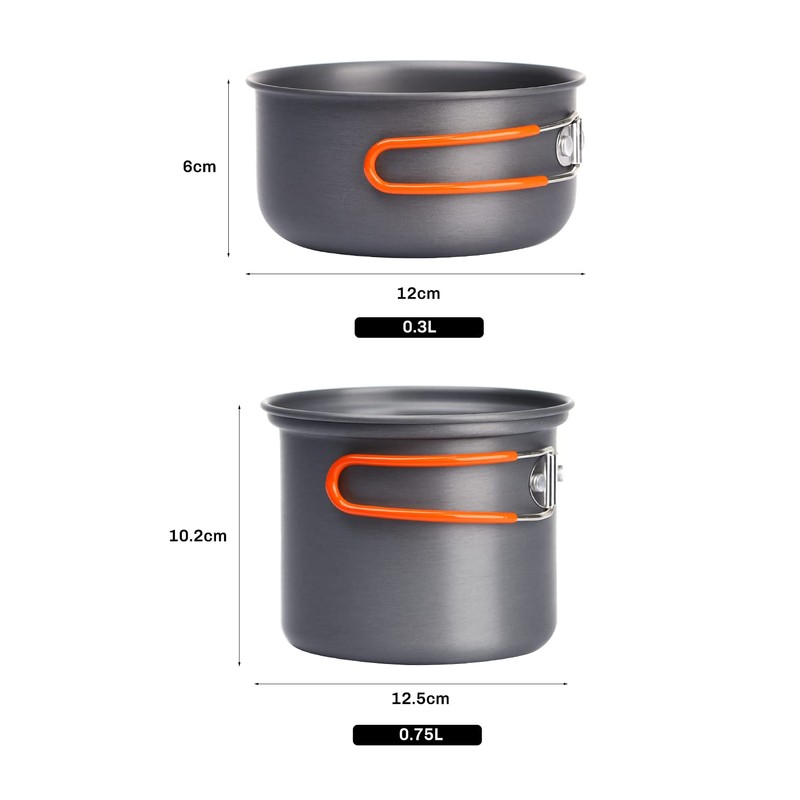 Fire-Maple Camping Pot Bowl Foldable Backpacking Cooking Set Pots for