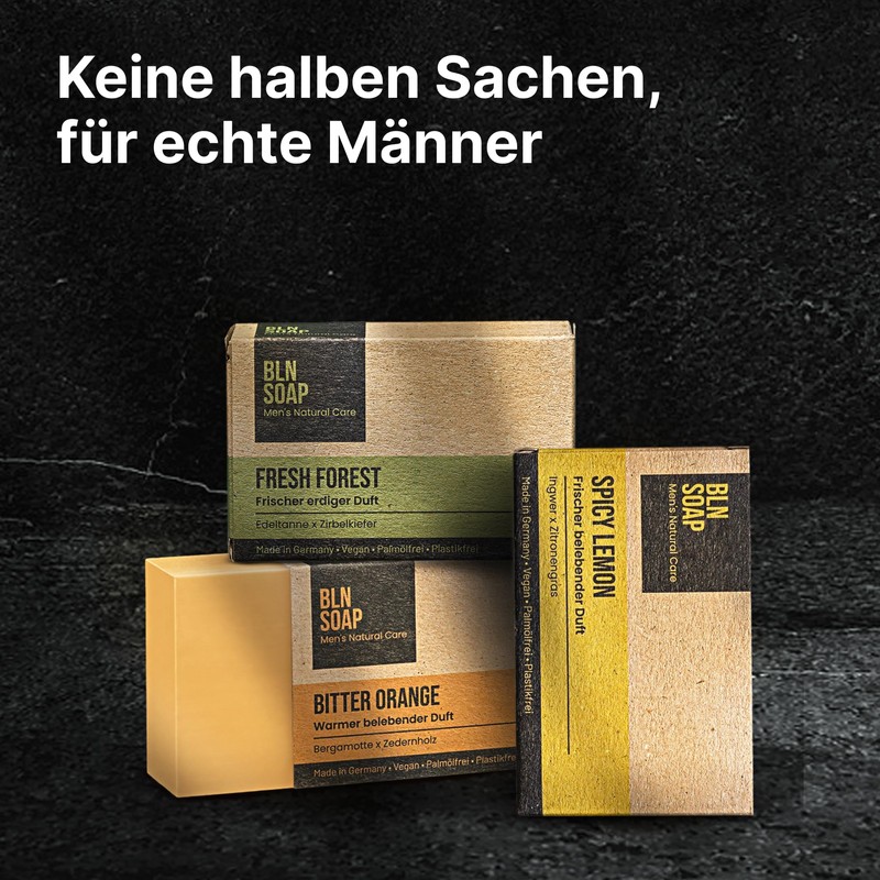 BLN SOAP Spicy Lemon - Lemongrass & Ginger Men's Soap: