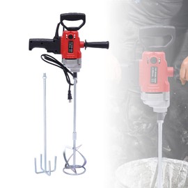 Drill Mixer Set 2400W Electric Corded Mixing Drill Machine Speed Adjustable Concrete Mixer for Cement Plaster Mud Mortar Paint Flour, 1200rpm