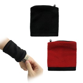 AfitLulu Wrist Pouch Sports, Sweat-Absorbing Wrist Walle with Zipper Pocket for Card, Cash, Elastic Wristband Keys Storage Pouch (A)