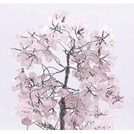 White Whale Rose Stone Tree Reiki Healing Crystal Gems Spiritual Feng Shui Vastu Table Decor