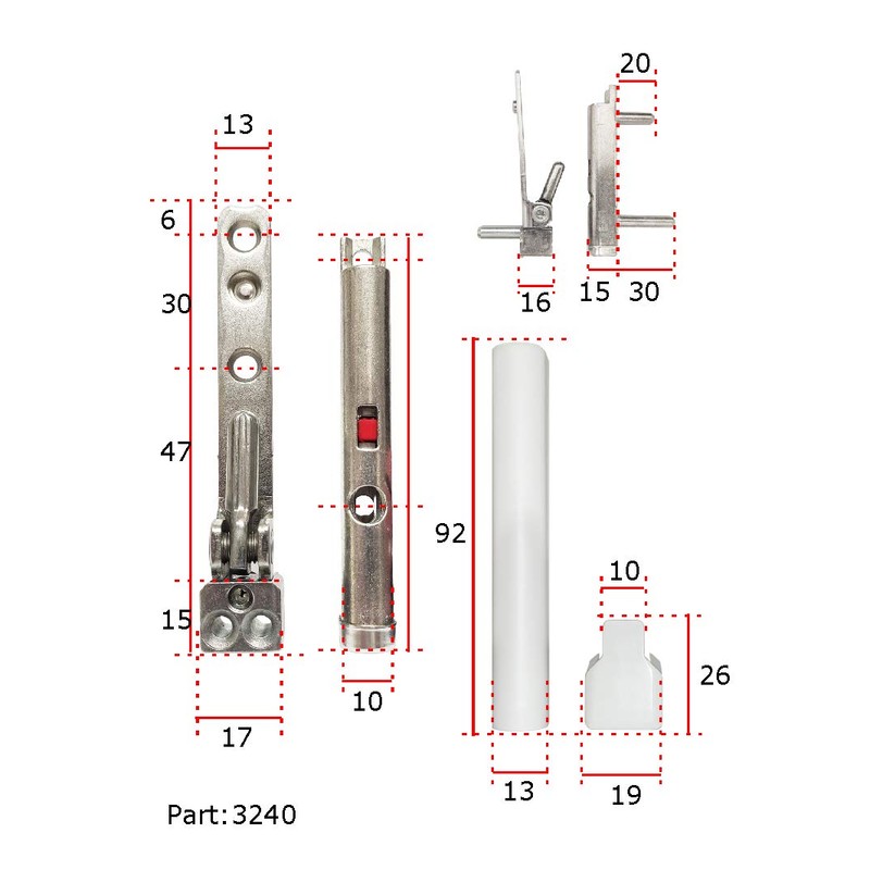 Fuhr Tilt Turn Window Bottom Hinge Pack and Covers