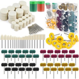 152PCS Polishing Kit for Dremel - Polishing Buffing Wheel & Wool Felt Polishing Kit with 1/8"(3mm) Shank for Dremel Rotary Tool Accessory Abrasive Wheel Buffing Polishing for Metal Jade Glass Grinding