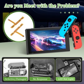 Flat Ribbon Cable of SL/SR Button for NS Switch/Switch OLED NS Joy-Con Controller Replacement SL SR Left Right Flex Cable Compatible with Switch OLED Repair Replacement Parts with Screwdriver (Parts