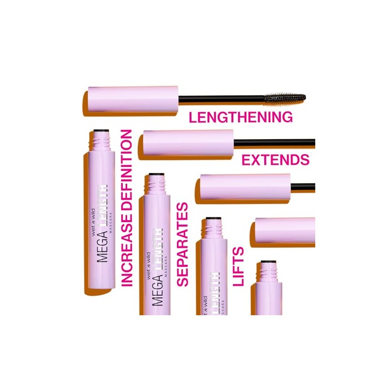 wet n wild Mega Length Mascara, Very Black, 0.21 Ounce
