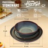Herogo Stoneware Dinnerware Sets for 8, 24 Piece Plates and
