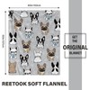 REETOOK French Bulldog Blanket Soft Flannel Warm Throw, Unique French