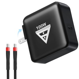 Honest Rainbow PD Charger, 100 W, USB-C Type C [PD3.0 Compatible, PSE Technical Standards, Single Port, 100W High Output], Small, Rapid Folding Type C Charger, Supports PC, Laptop, MacBook Rapid