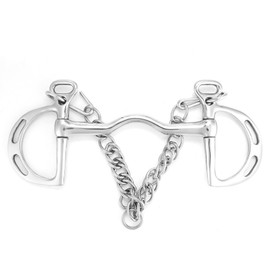 Stainless Steel Kimberwicke Bit Low Port Mouth Horse Chewing Mouth Roller（125mm）