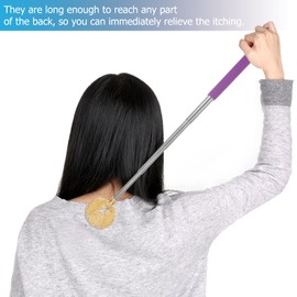 ORFOFE 2 Pcs Retractable Back Scratchers with Extendable Handle for Itch Relief Durable Back Itching Devices for Comfortable Use and Portability Random Color