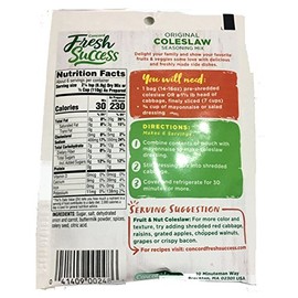 Concord Foods Coleslaw Mix, 1.87 Ounce Pouches (Pack of 12)