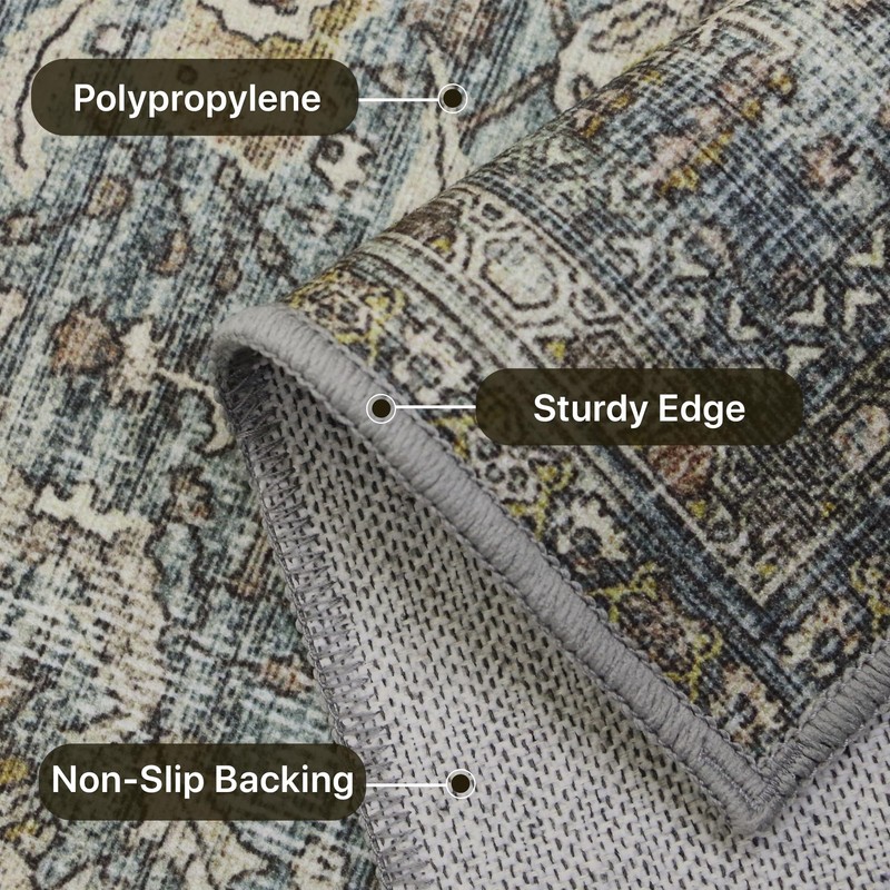 GENIMO 2x10 Non Slip Hallway Runner Rug, Machine Washable, Thin