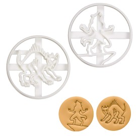 Set of 2 Mythical Creatures cookie cutters (Designs: Chupacabra & Werewolf), 2 pieces - Bakerlogy