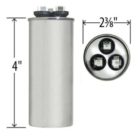 PowerWell Dual Run Capacitor 45 5 Uf 440 Volt Ac Eia 456 A Rated For Motors Hvac Units
