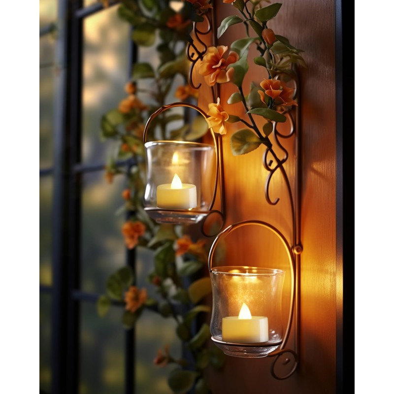 Homemory 12pcs Flameless LED Tea Lights with Remote & Timer,