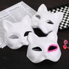 Cat Mask 15pcs Unpainted Paper Animal Mask DIY Paintable Fox
